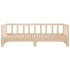 Sofá cama extraíble madera maciza de pino 2x(80x200)