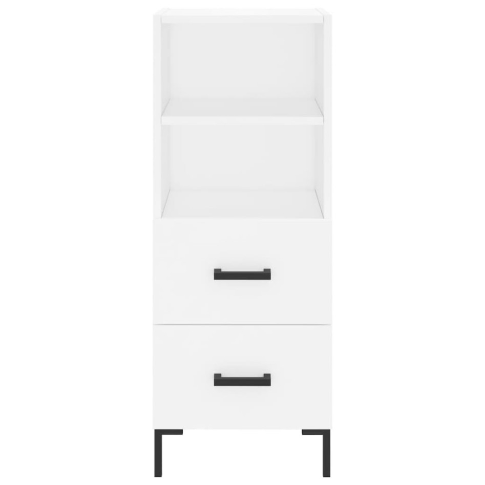 Aparador alto madera contrachapada blanco 34,5x34x180