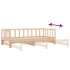 Sofá cama extraíble madera maciza de pino 2x(80x200)