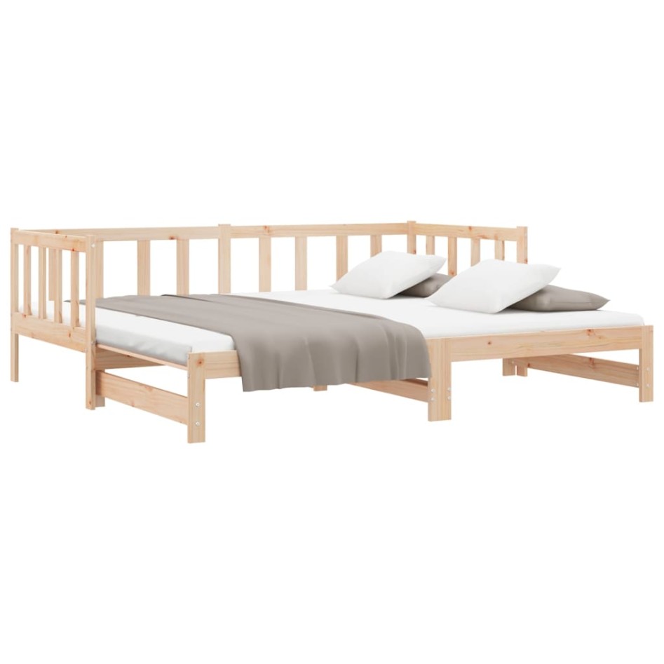 Sofá cama extraíble madera maciza de pino 2x(80x200)