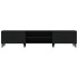 Mueble de TV madera contrachapada negro 180x31,5x40