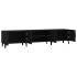 Mueble de TV madera contrachapada negro 180x31,5x40
