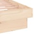 Estructura de cama individual LED sin colchón madera