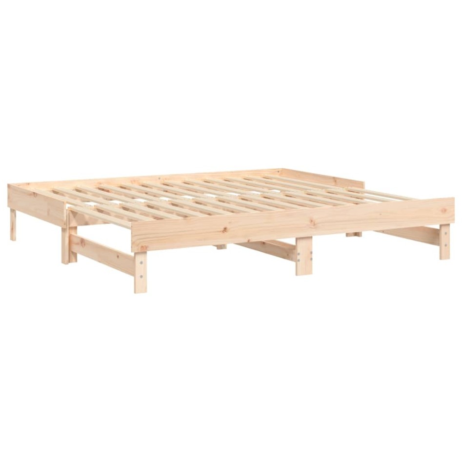 Sofá cama extraíble madera maciza de pino 2x(75x190)