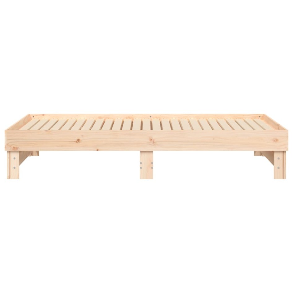 Sofá cama extraíble madera maciza de pino 2x(75x190)