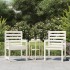 Sillas jardín 2 uds madera maciza pino blanco 60x48x91