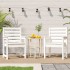 Sillas jardín 2 uds madera maciza pino blanco 60x48x91