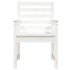 Sillas jardín 2 uds madera maciza pino blanco 60x48x91