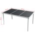 Juego de comedor de jardín de acero negro 7