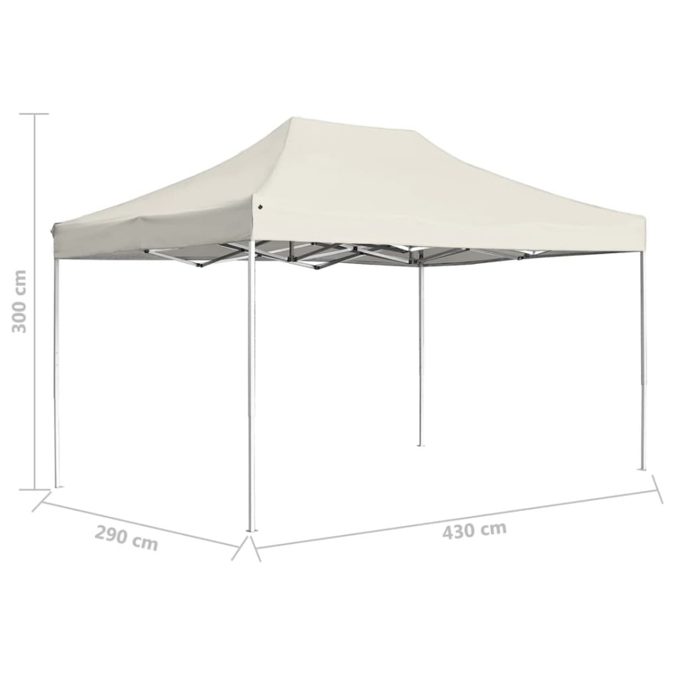 Carpa plegable profesional de aluminio crema 4,5x3