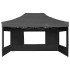 Carpa plegable con paredes aluminio gris antracita 4,5x3