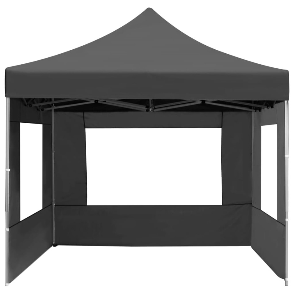 Carpa plegable con paredes aluminio gris antracita 4,5x3