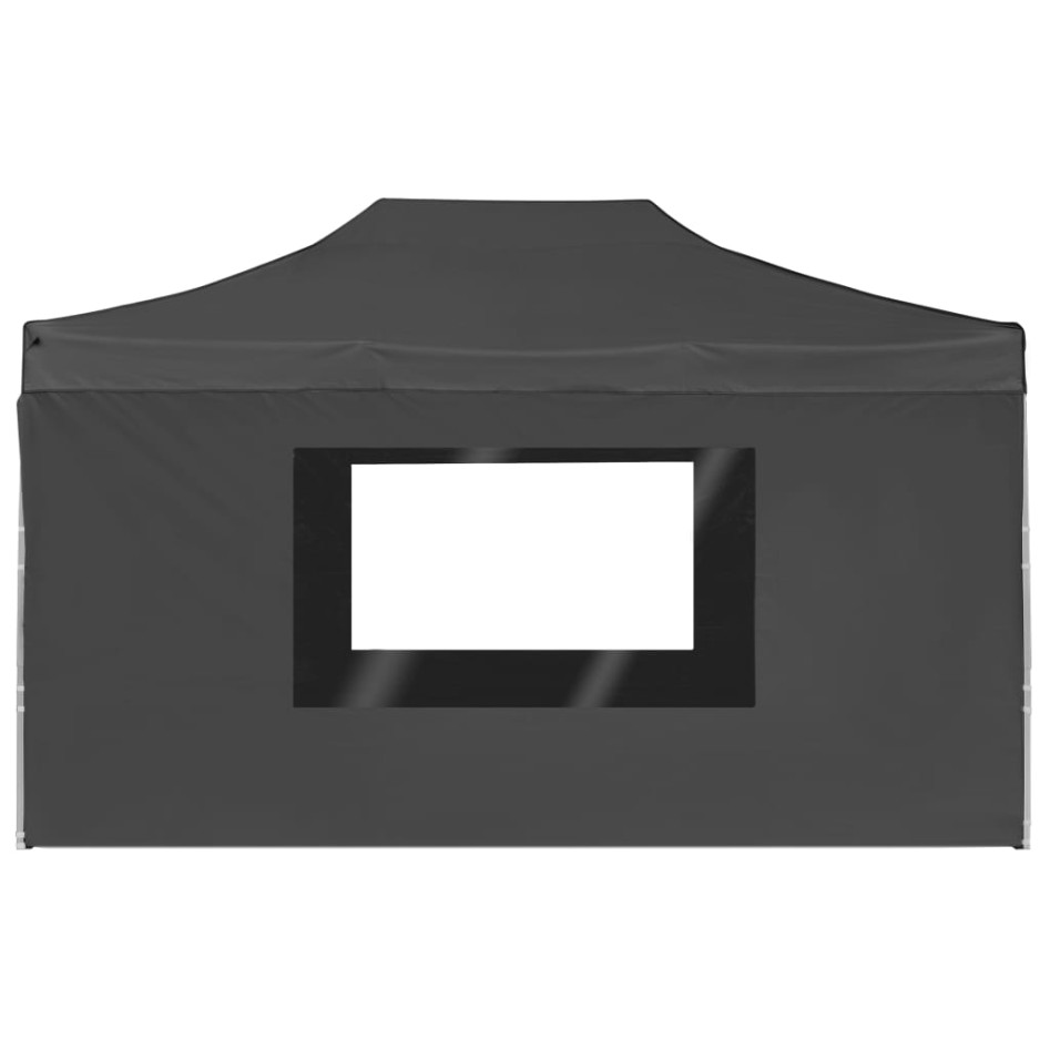 Carpa plegable con paredes aluminio gris antracita 4,5x3