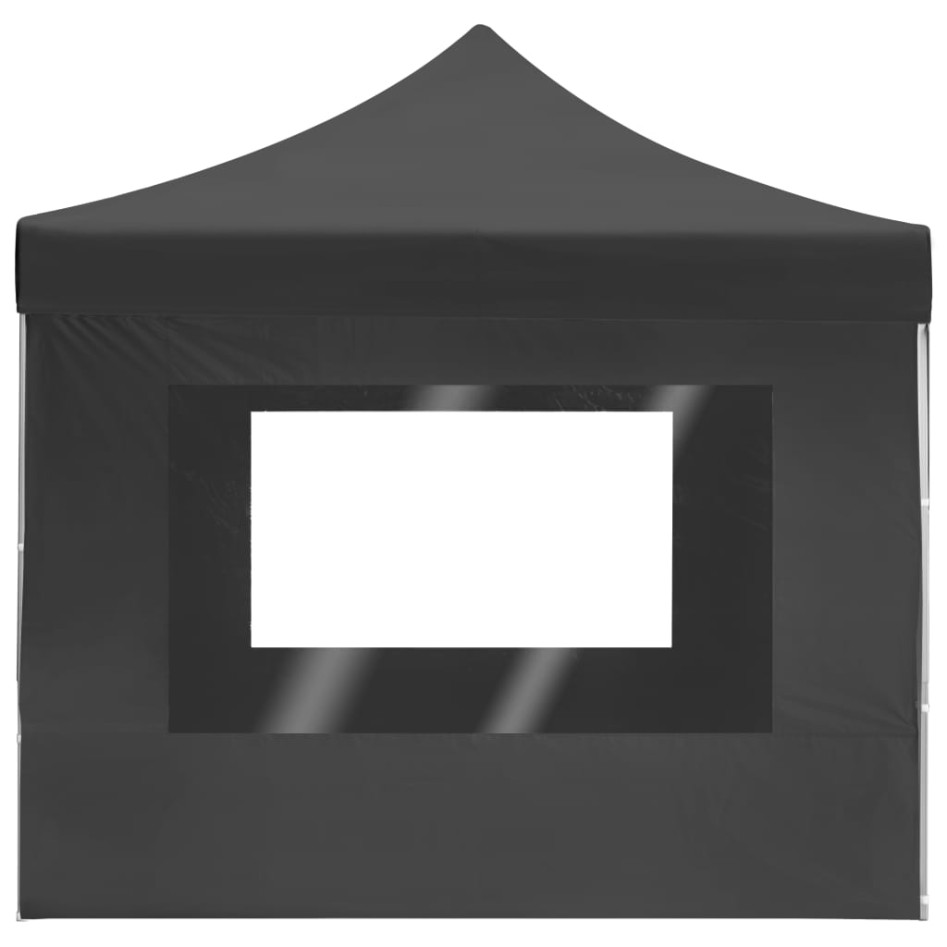 Carpa plegable con paredes aluminio gris antracita 4,5x3