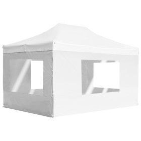 Carpa plegable profesional con paredes aluminio blanca 4,5x3