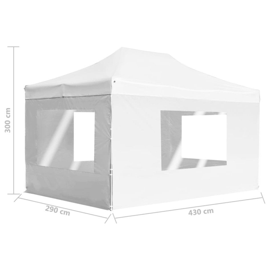 Carpa plegable profesional con paredes aluminio blanca 4,5x3
