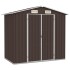 Cobertizo de jardín acero galvanizado marrón 205x129x183