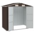 Cobertizo de jardín acero galvanizado marrón 205x129x183