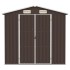 Cobertizo de jardín acero galvanizado marrón 205x129x183