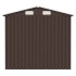 Cobertizo de jardín acero galvanizado marrón 205x129x183