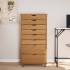 Cajonera con ruedas MOSS madera maciza pino marrón