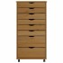 Cajonera con ruedas MOSS madera maciza pino marrón