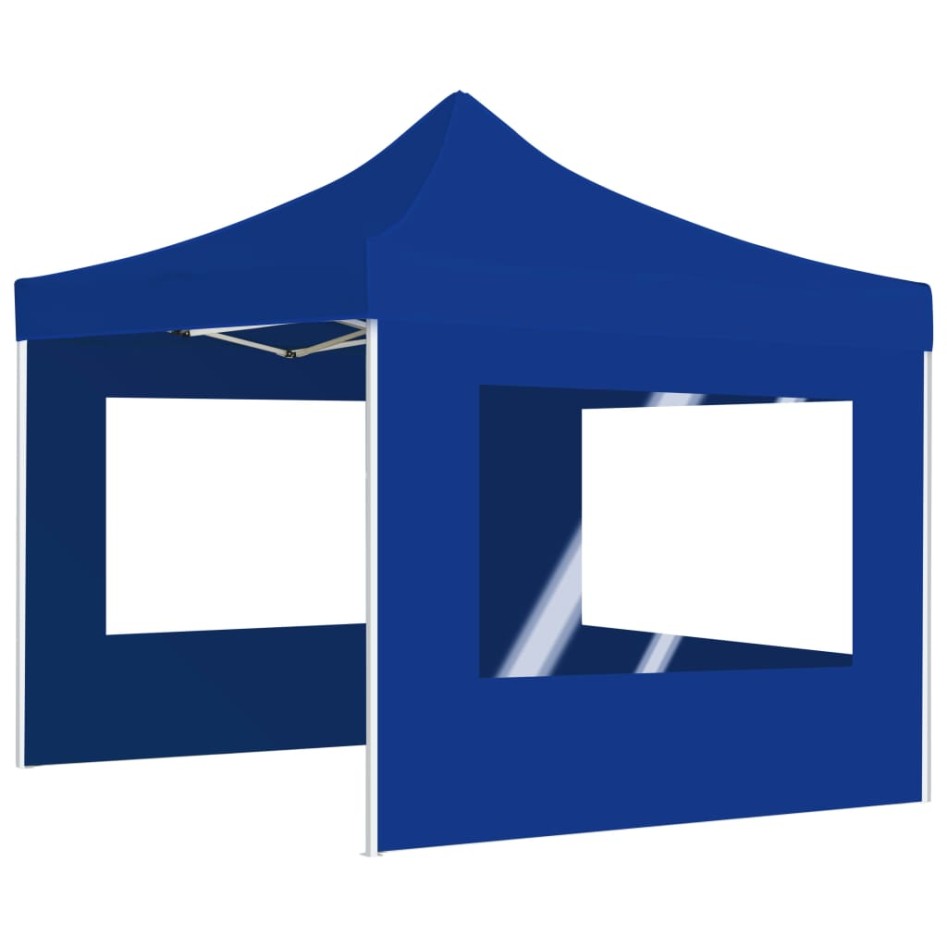Carpa plegable profesional con paredes aluminio azul 2x2