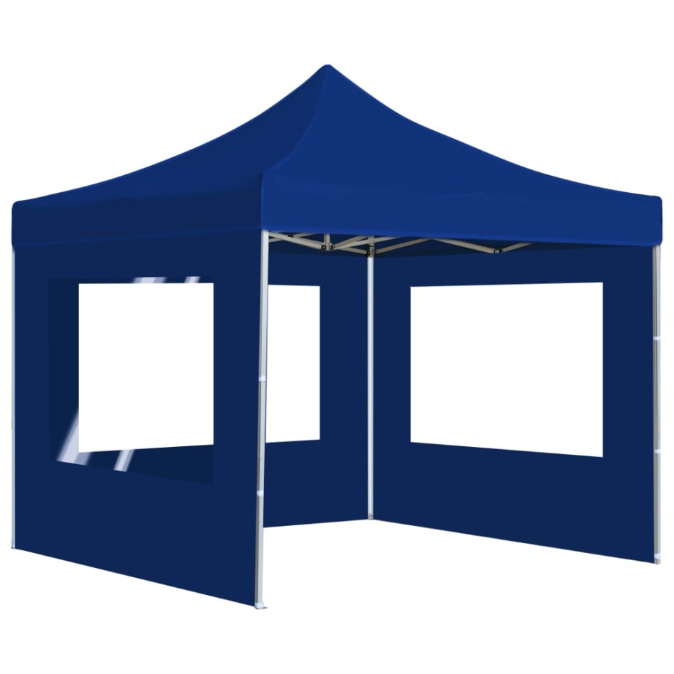 Carpa plegable profesional con paredes aluminio azul 2x2
