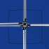 Carpa plegable profesional con paredes aluminio azul 2x2