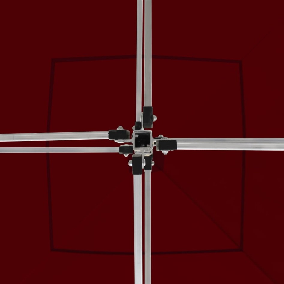 Carpa plegable profesional paredes aluminio color burdeos 2x2