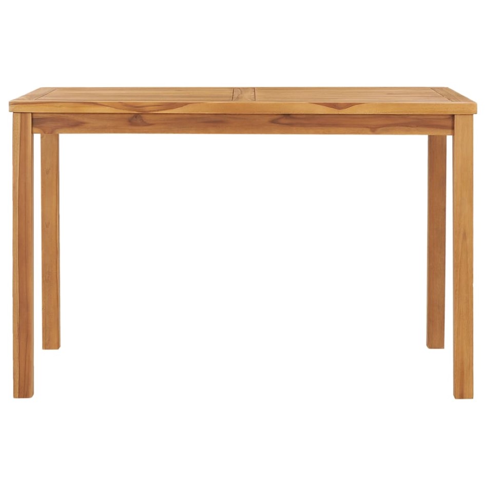 Mesa de comedor para jardín madera maciza de teca 120x70x77