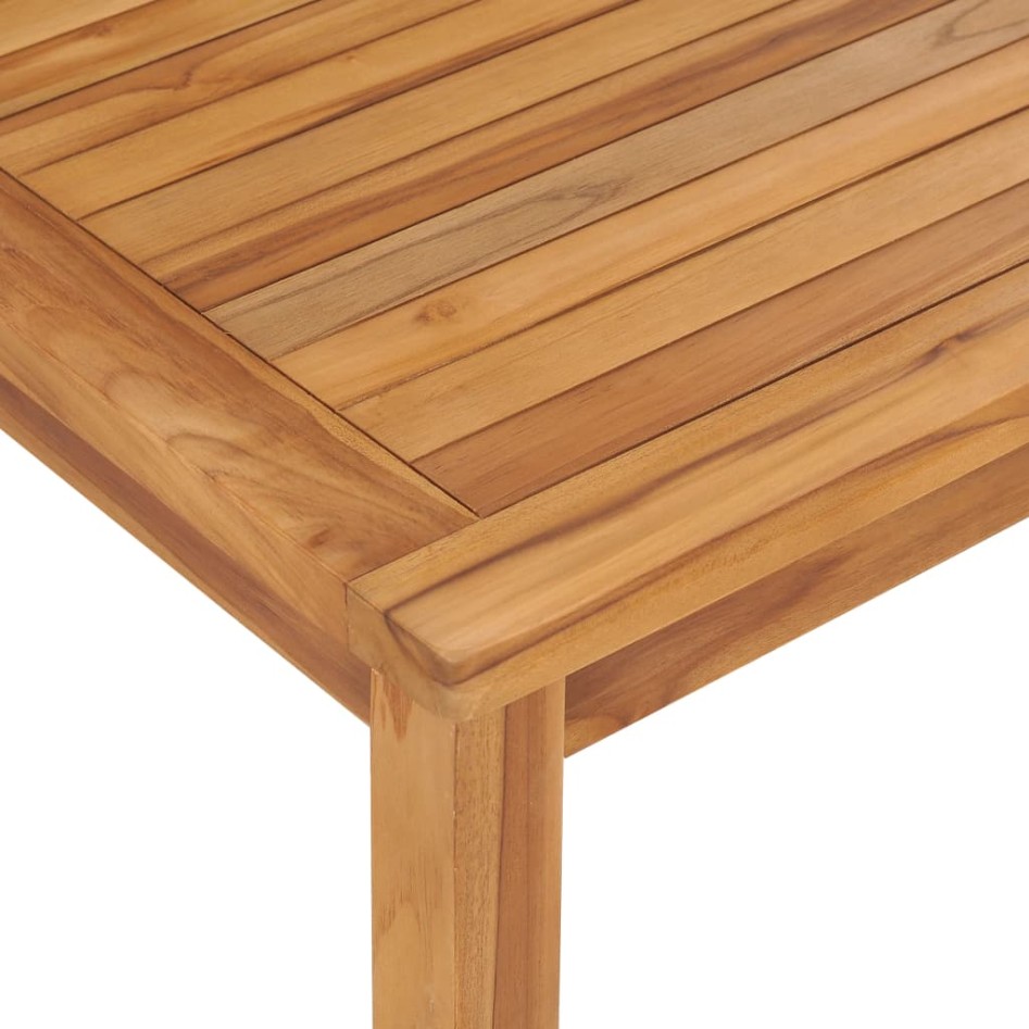 Mesa de comedor para jardín madera maciza de teca 120x70x77