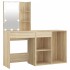 Tocador con LED y armario madera contrachapada roble