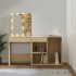 Tocador con LED y armario madera contrachapada roble