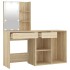 Tocador con LED y armario madera contrachapada roble