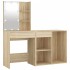 Tocador con LED y armario madera contrachapada roble