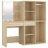 Tocador con LED y 2 armarios madera contrachapada roble