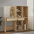 Tocador con LED y 2 armarios madera contrachapada roble