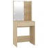 Tocador con LED y 2 armarios madera contrachapada roble