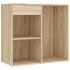 Tocador con LED y 2 armarios madera contrachapada roble