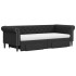 Sofá cama nido con cajones cuero sintético negro 90x200