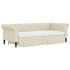 Sofá cama nido con cajones cuero sintético crema 90x200