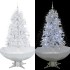 Árbol de Navidad con nieve con base en paraguas blanco 170