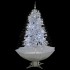Árbol de Navidad con nieve con base en paraguas blanco 170