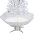 Árbol de Navidad con nieve con base en paraguas blanco 170