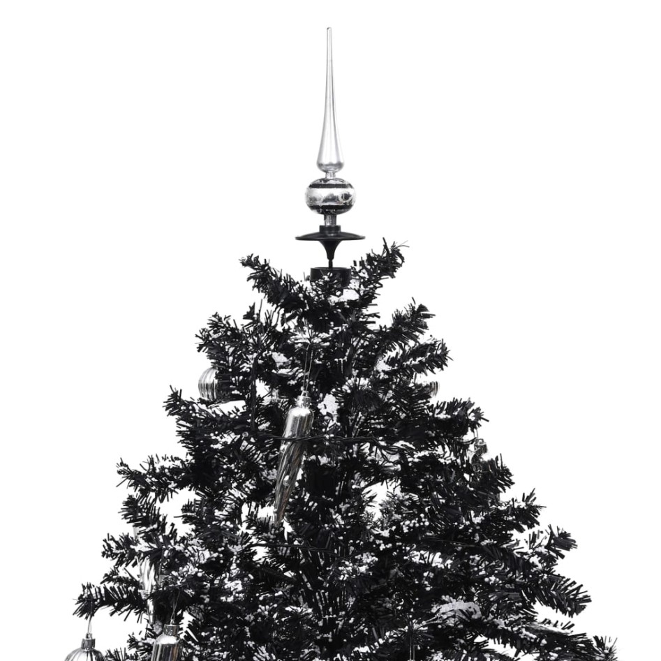 Árbol de Navidad con nieve y base de paraguas PVC negro 170