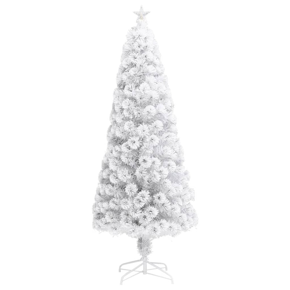 Árbol de Navidad artificial con luces fibra óptica blanco