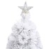 Árbol de Navidad artificial con luces fibra óptica blanco