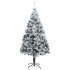 Árbol de Navidad artificial PVC verde nieve flocado 400