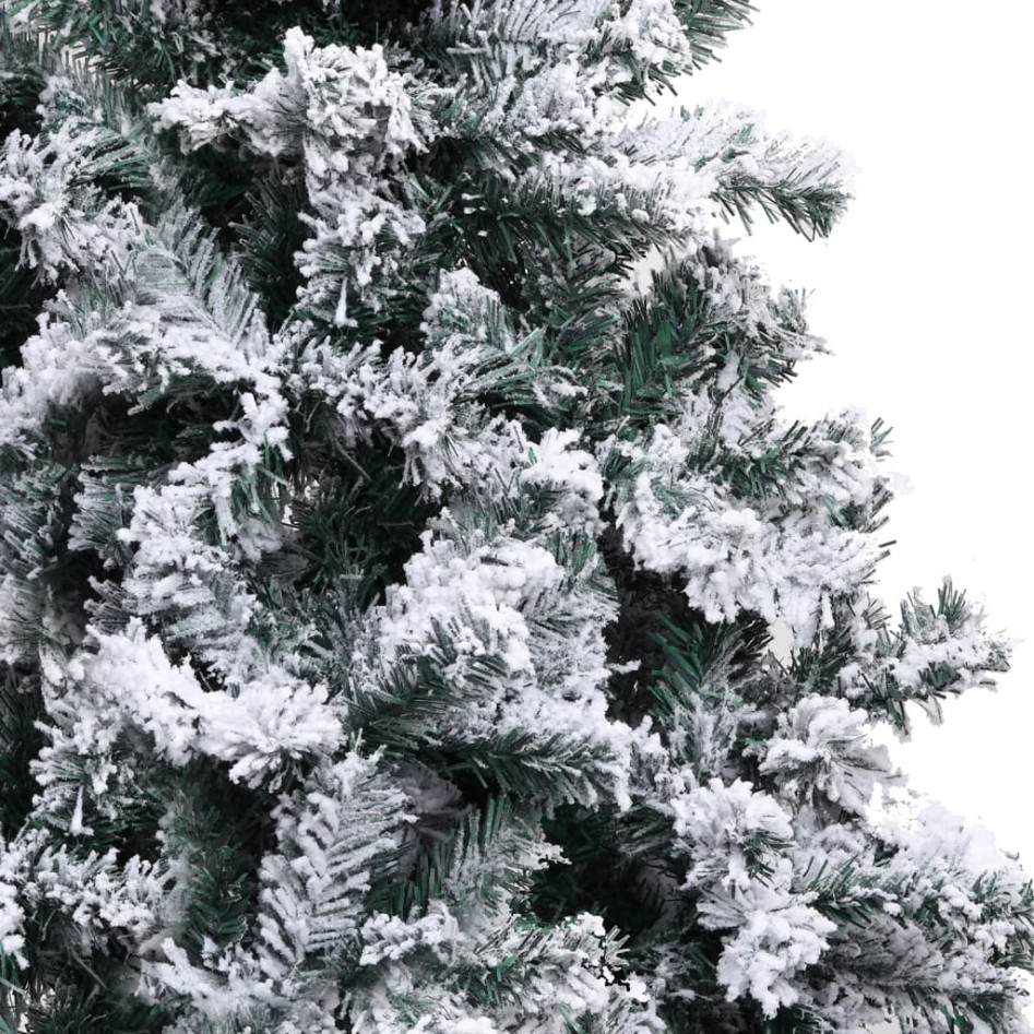 Árbol de Navidad artificial PVC verde nieve flocado 400